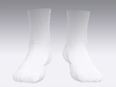Socks - White 3D Model