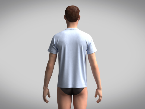 Tshirt - Lying On The Moon 3D Model