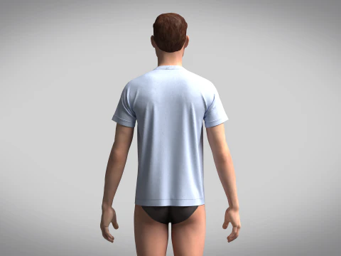 Tshirt - Lying On The Moon 3D Model