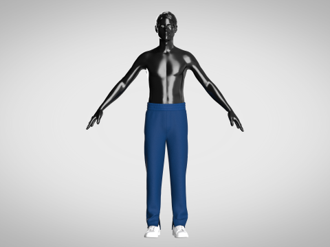 Trouser Pant - Zipper 3D-Modell