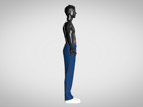 Trouser Pant - Zipper 3D-Modell