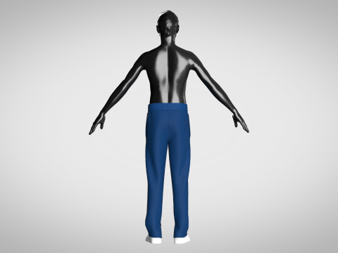 Trouser Pant - Zipper 3D-Modell