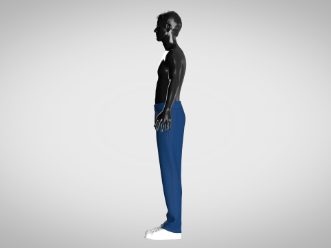 Trouser Pant - Zipper 3D-Modell