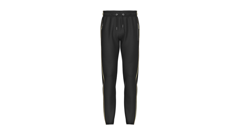 Track Pants - Black And Gold 3D Model .c4d .max .obj .3ds .fbx .stl .blend 