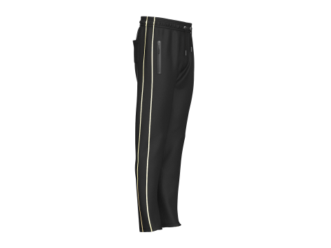 Track Pants - Black And Gold 3D Model