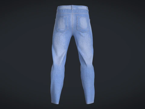 Men Denim Pant - Washed 3D Model