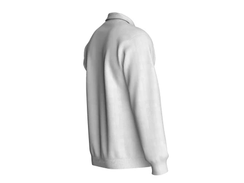 Men Long Sleeve Polo Without Button 3D Model