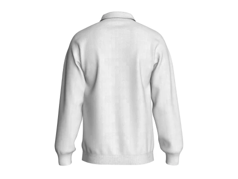 Men Long Sleeve Polo Without Button 3D Model