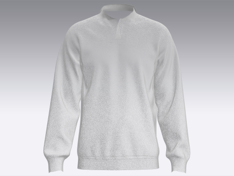Men Long Sleeve Polo Without Button 3D 模型