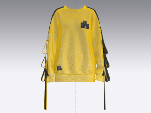 Girls - Reglan Long Sleeve Sweatshirt Modelo 3D