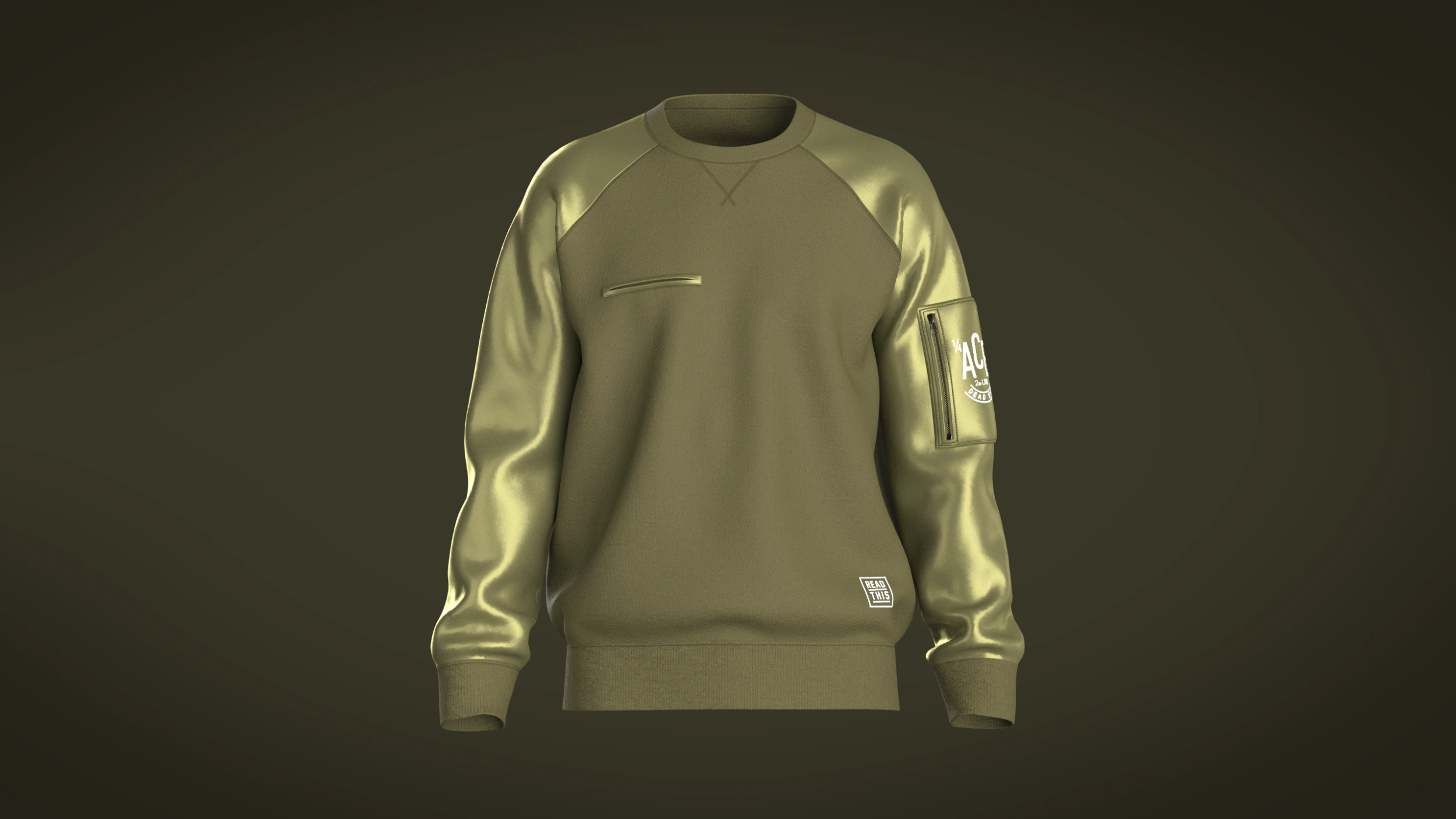 Men Raglan Sweatshirts With Zip 3D Model .c4d .max .obj .3ds .fbx .stl .blend