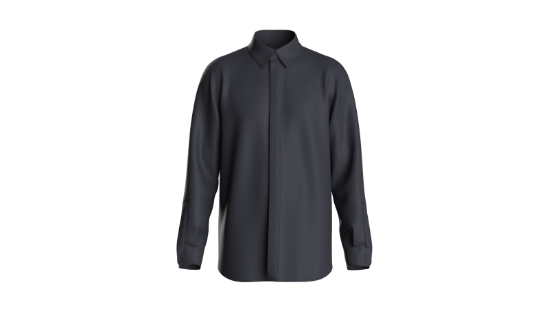 Men Shirt - Single Color 3D Модель .c4d .max .obj .3ds .fbx .stl .blend 