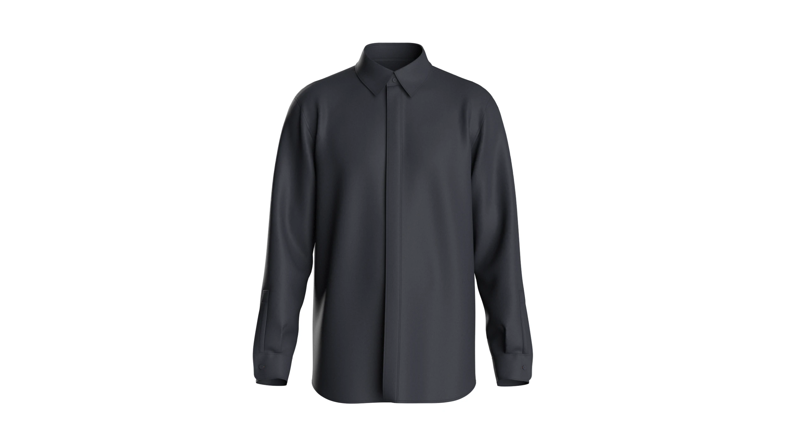 Men Shirt - Single Color 3D Model .c4d .max .obj .3ds .fbx .stl .blend
