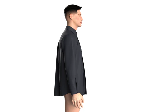 Men Shirt - Single Color 3D Model