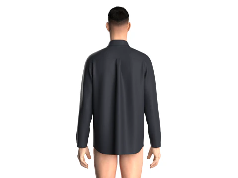 Men Shirt - Single Color 3D Model