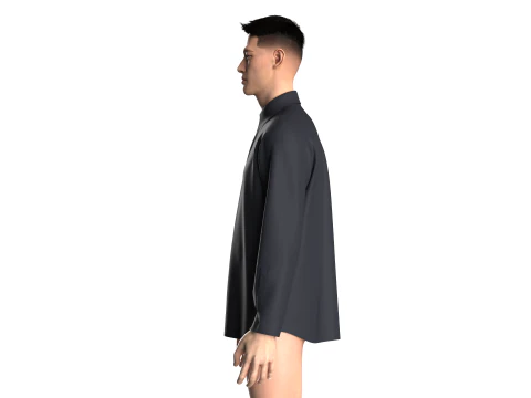 Men Shirt - Single Color 3D Model