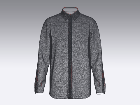 Men Shirt - Single Color 3D Модель