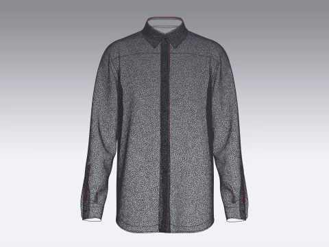 Men Shirt - Single Color 3D Model