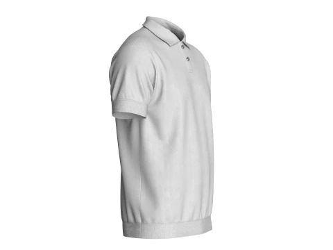 Men Short Sleeve Polo 3D Model