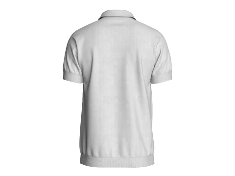 Men Short Sleeve Polo 3D Model