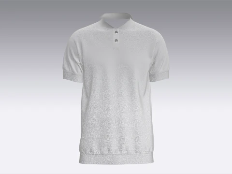 Men Short Sleeve Polo 3D Model