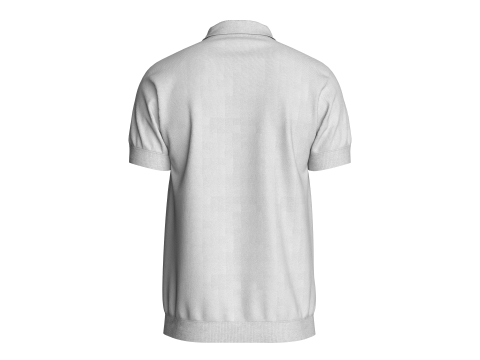 Men Short Sleeve Polo Without Button 3D 模型