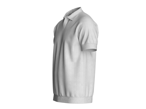 Men Short Sleeve Polo Without Button 3D 模型