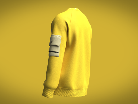Men Raglan Sweatshirts - Zip With Pocket 3D-Modell