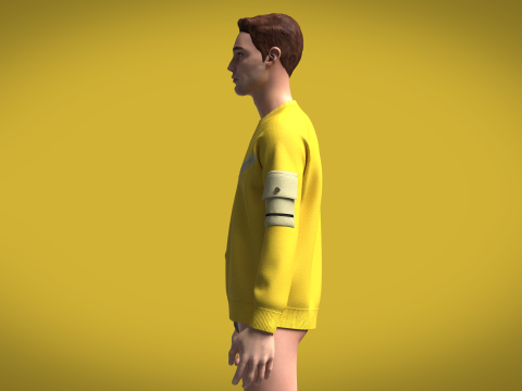 Men Raglan Sweatshirts - Zip With Pocket 3D-Modell