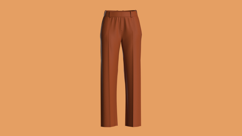 Straight - Ladies Pant 3D 모델 .c4d .max .obj .3ds .fbx .stl .blend 