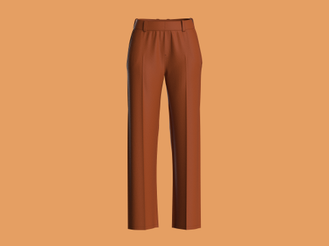 Straight - Ladies Pant 3Dモデル