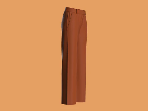 Straight - Ladies Pant 3D Model