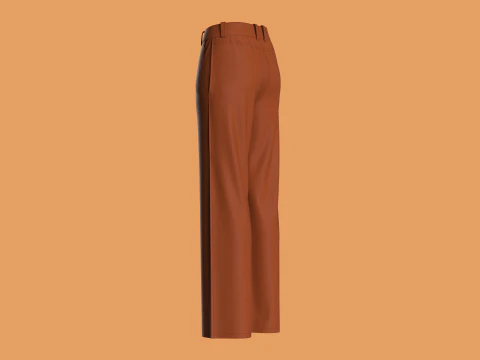 Straight - Ladies Pant 3D Model