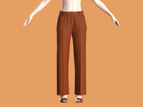 Straight - Ladies Pant 3D 모델