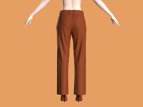 Straight - Ladies Pant 3D 모델