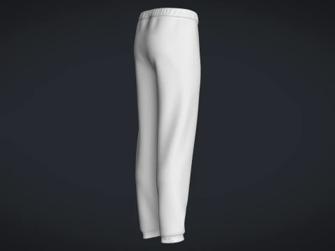 Men Sweatpant - White 3D Model