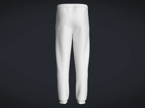 Men Sweatpant - White 3D Model