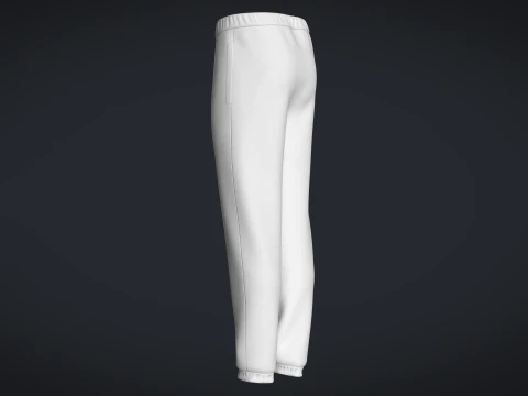 Men Sweatpant - White 3D Model