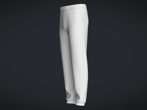 Men Sweatpant - White 3D Model