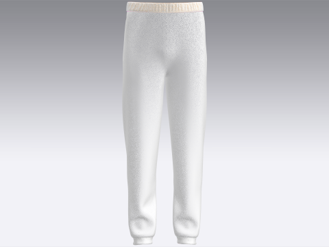 Men Sweatpant - White 3D 模型