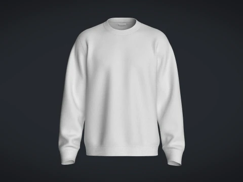 Bluza męska - biała Model 3D