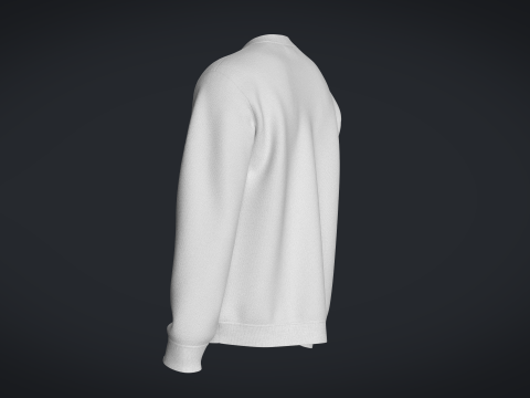 Men Sweatshirt - White 3D Model