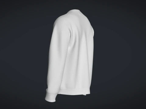Men Sweatshirt - White 3D Model