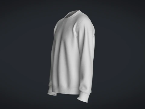 Men Sweatshirt - White 3D Model