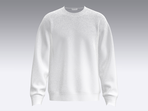 Men Sweatshirt - White 3D Model