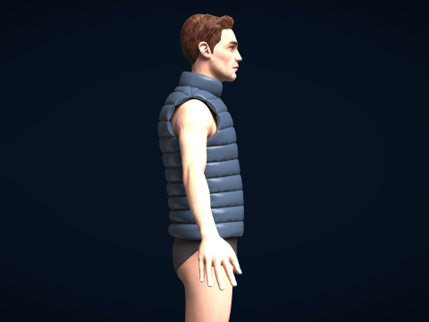 Men Vest Jackets 3D 模型