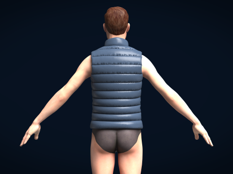 Men Vest Jackets 3D 模型