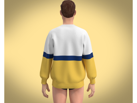 Men Yellow Sweatshirts 3D 모델