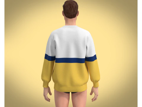 Men Yellow Sweatshirts 3D Model