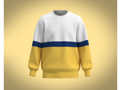 Męskie ż&oacute;łte bluzy Model 3D